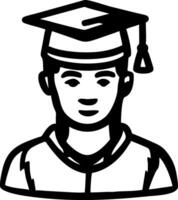 Graduation Cap and Gown Illustration for Educational and Academic Use vector