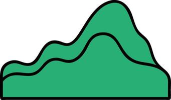 Green Abstract Mountain Silhouette Minimalist Design vector