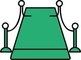Green Carpet with Ropes and Stanchions for VIP Event Design vector