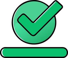 Green Checkmark for Approval and Verification Graphics vector