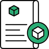 Green Cube Document for Tech and Digital Projects vector