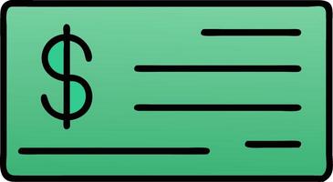 Green Dollar Sign Check Illustration for Financial and Banking Concepts vector