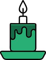 Green Dripping Wax Candle Illustration for Crafting and Design Projects vector