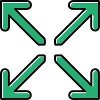 Green Expansion Arrows for Navigation and Interface Design vector