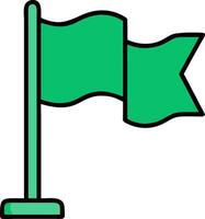 Green Flag Symbolizing Success and Achievement for Design and Branding vector