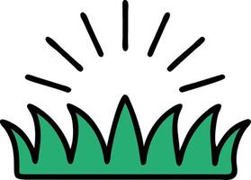 Green Grass with Sun Rays illustration for nature themes and eco-friendly designs vector