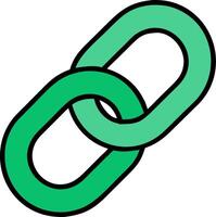 Green Link Chain for Connectivity and Networking Designs vector