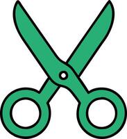 Green Scissors Illustration for Craft and Design Projects vector