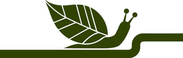 Green Snail with Leaf Shell Design for Nature Themes and Eco-Friendly Projects vector