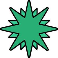 Green Starburst Shape Graphic for Design and Decoration Projects vector