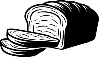 Hand Drawn Sliced Bread Illustration Monochrome Design for Bakery Branding and Decor vector