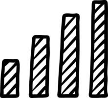 Hand Drawn Bar Chart Illustration for Business Presentation and Educational Use vector
