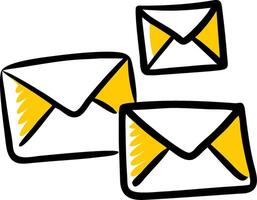 Hand Drawn Envelopes Illustration for Communication and Email Design vector