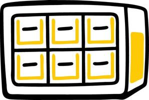 Hand Drawn Remote Control Outline with Buttons for Technology Design vector