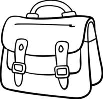 Hand Drawn Vintage Satchel Bag Illustration Useful for Design Projects and Coloring Books vector