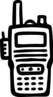 Hand Drawn Walkie Talkie Communication Device for Digital and Print Use vector