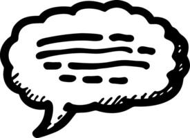 Hand-Drawn Speech Bubble for Graphic Design Projects vector
