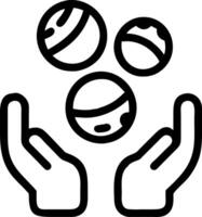 Hands Juggling Balls Symbolizing Balance and Coordination Concepts vector