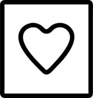 Heart Simple Black Outline for Love Concepts and Graphic Design vector