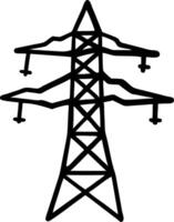 High Voltage Power Line Tower for Energy and Utility Design Projects vector