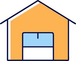 House with Garage for Apps and Websites vector