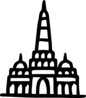 ic Temple Silhouette for Cultural Illustrations and Design Projects vector