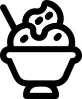 Ice Cream Bowl Illustration for Dessert Menu and Graphic Design vector