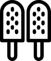 Ice Cream Popsicle Black Outline for Summer Design and Coloring vector