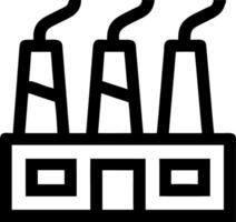 Industrial Factory with Smokestacks Illustration for Environmental Concepts vector