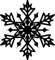 Intricate Black Snowflake Design for Tattoos and Holiday Crafts vector
