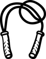 Jump Rope Outline for Fitness Exercise and Activity Illustrations vector