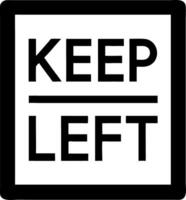 Keep Left Road Sign for Navigation and Traffic Guidance vector