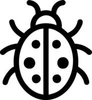 Ladybug Insect Outline for Design and Decoration Projects vector