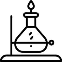 Laboratory Flask for Science Education and Chemistry Design Projects vector