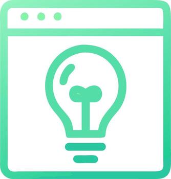 bombilla en web navegador creativo concepto Arte vector