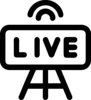 Live Broadcast Symbol for Streaming and Online Content vector