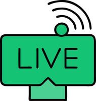 Live Streaming for Digital Broadcasting and Online Communication vector
