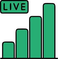 Live Data Bar Chart Illustration for Analytics and Monitoring vector