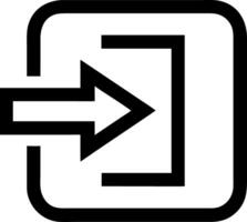 Login Button Symbol for Web and Mobile Applications vector