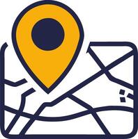 Location Pin on Map for Navigation and Travel Apps Illustration vector