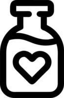 Love Heart Potion Bottle for Graphic Design and Craft Projects vector