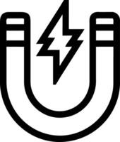Magnet Lightning Bolt Symbol for Technology and Energy Concepts vector