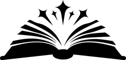 Magical Open Book with Sparkles Illustration for Creative Projects vector
