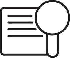 Magnifying Glass and Document for Search Analysis and Information vector