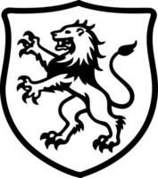 Majestic Lion Heraldic Shield Emblem for Crests and Logos vector