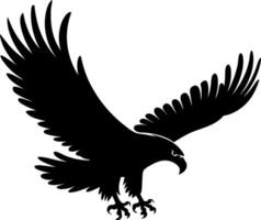 Majestic Soaring Eagle Silhouette for Graphic Design and Art Projects vector