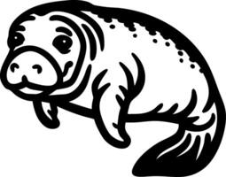 Manatee Illustration for Wildlife Conservation and Education vector