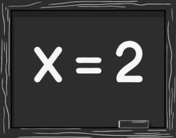 Mathematical Equation Blackboard Illustration for Education and Teaching Resources vector