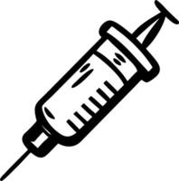 Medical Syringe for Healthcare and Vaccine Design Illustration vector