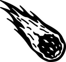 Meteor Comet Illustration for Design and Educational Use vector